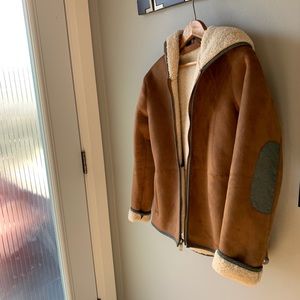 Faux shearling coat from Johnston & Murphy XS.